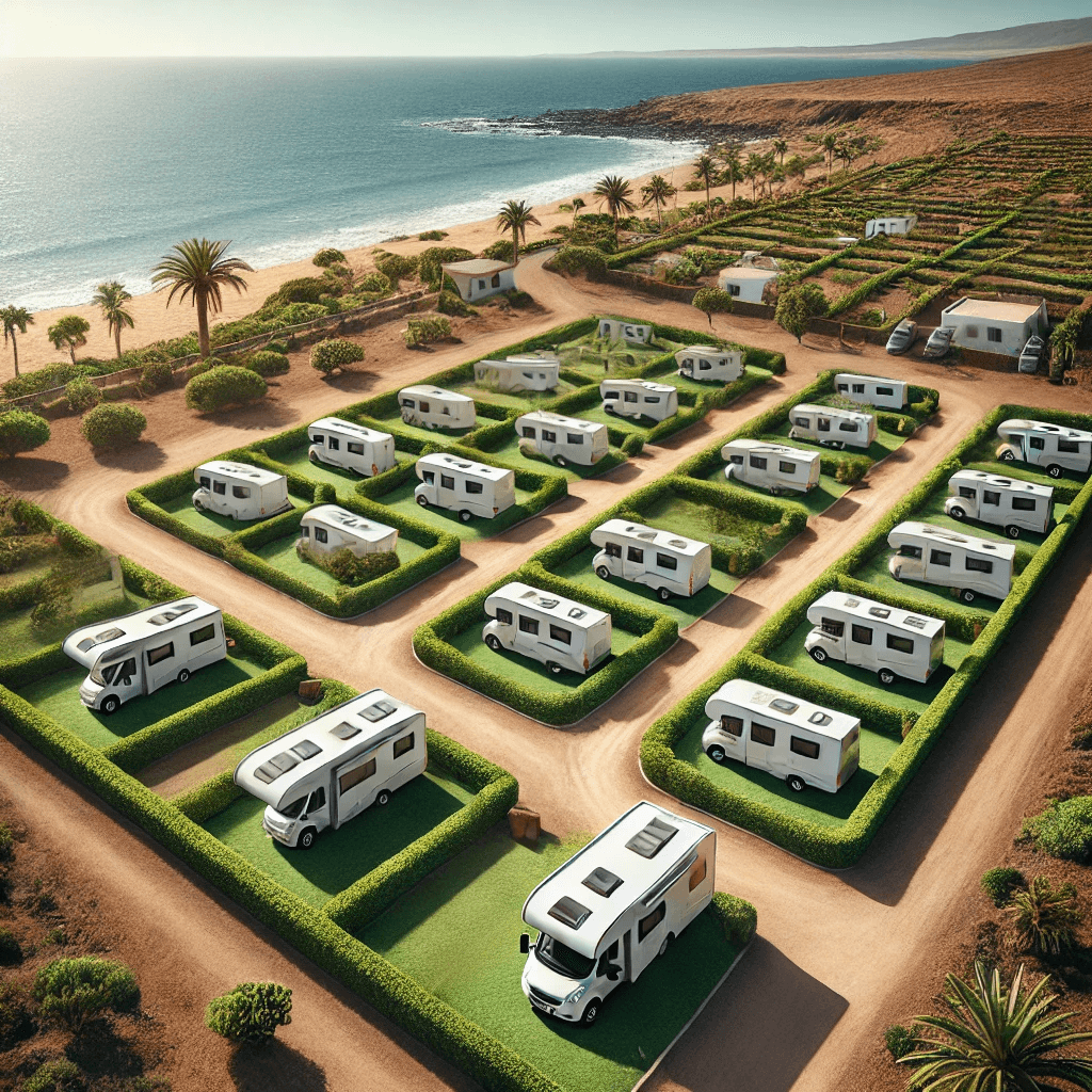 Visión general de la zona de autocaravanas